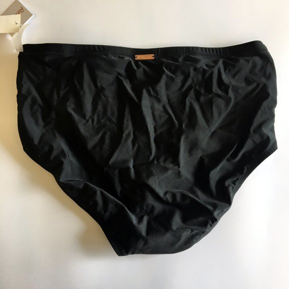 Raisins Black Ruched Costa Tummy Control Bottoms - Picture 9 of 10